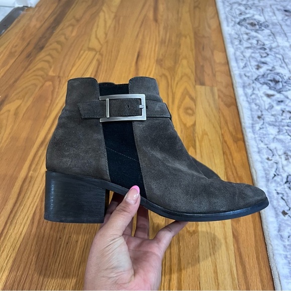 Aquatalia side buckle suede ankle bootie - Picture 1 of 4